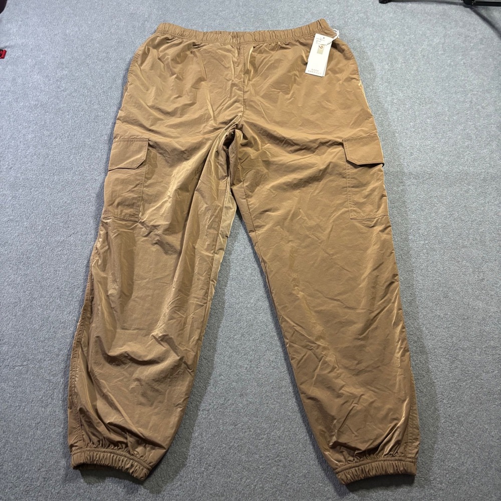 NWT Good American Essential Nylon Cargo Pants Women Size 4 L Putty Streetwear